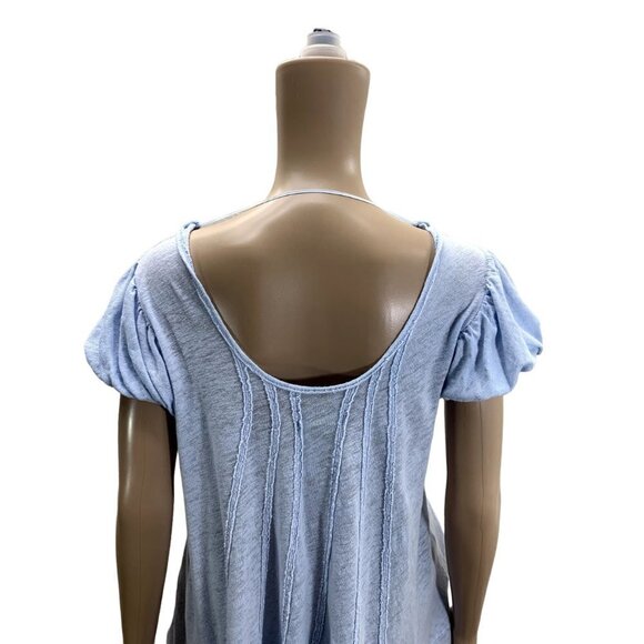 Free People New Star T-Shirt Linen & Cotton Pullover Medium - Picture 9 of 9